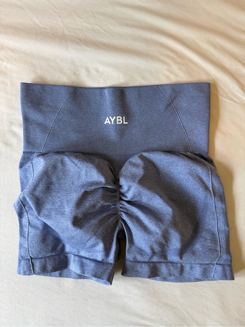 AYBL High-Waist Empower Seamless Shorts in Slate Blue Women’s Small - Picture 4 of 12